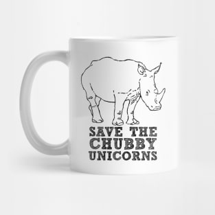 Save the Chubby Unicorns, Rhino Conservation, African Wild Mug